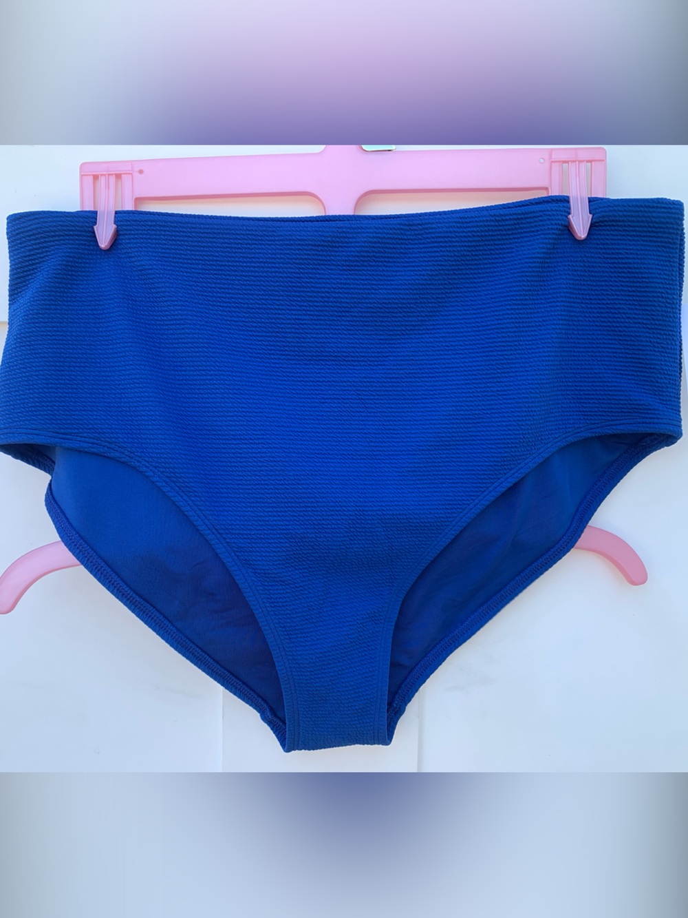 🆕- Old Navy Plus Size Cobalt Blue Ribbed High-Waisted Bikini Bottom